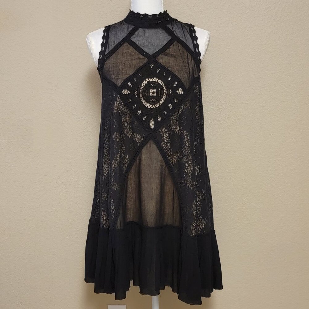 Free People Angel Lace Dress in Black - Picture 2 of 15